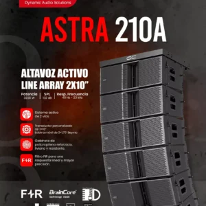 Alternative view of AC ASTRA 210A  Line Array activo de 10″ dos vías, DSP