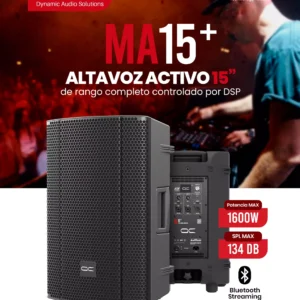 AC MA15+Altavoz activo de 15" de rango completo controlado por DSP