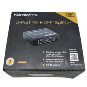 Divisor HDMI KanexPro 1x2 - Soporta Resoluciones Full HD y 4K, Cumple con HDCP, Extiende Señal HDMI - 1123526-REG