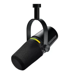 Shure MV7+-K-BNDL – Combo Micrófono híbrido con pedestal de mesa para podcast color Negro