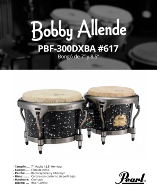 Pearl PBF-300DXBA #617 – Bongós Profesionales de Fibra de Vidrio