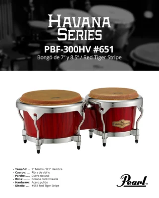 Pearl PBF-300HV #651 – Bongós Profesionales de Fibra de Vidrio
