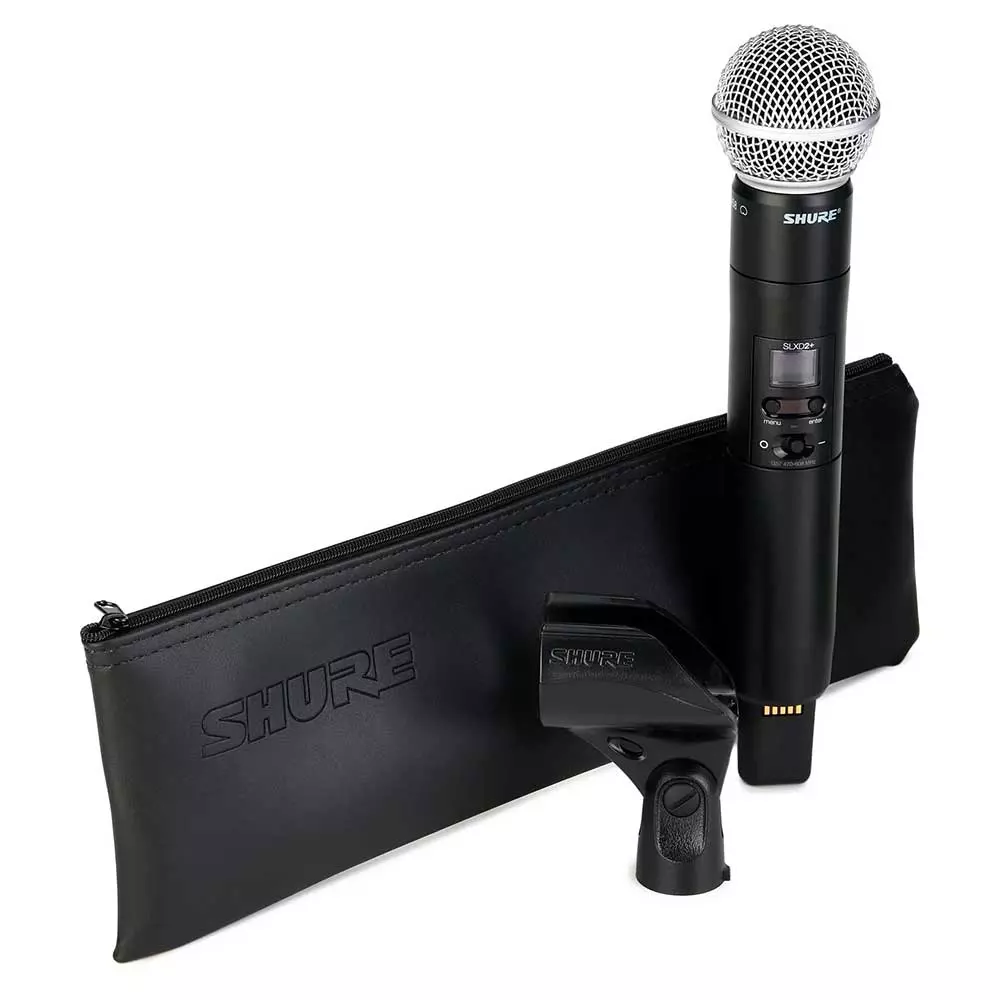 Shure SLXD2+/58=-G57 Transmisor de mano inalámbrico con cápsula de micrófono SM58 – Banda G57 - Imagen 2