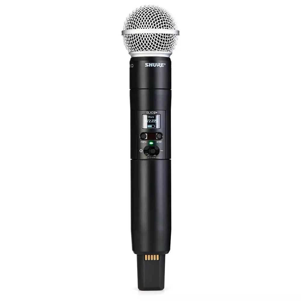 Shure SLXD2+/58=-G57 Transmisor de mano inalámbrico con cápsula de micrófono SM58 – Banda G57